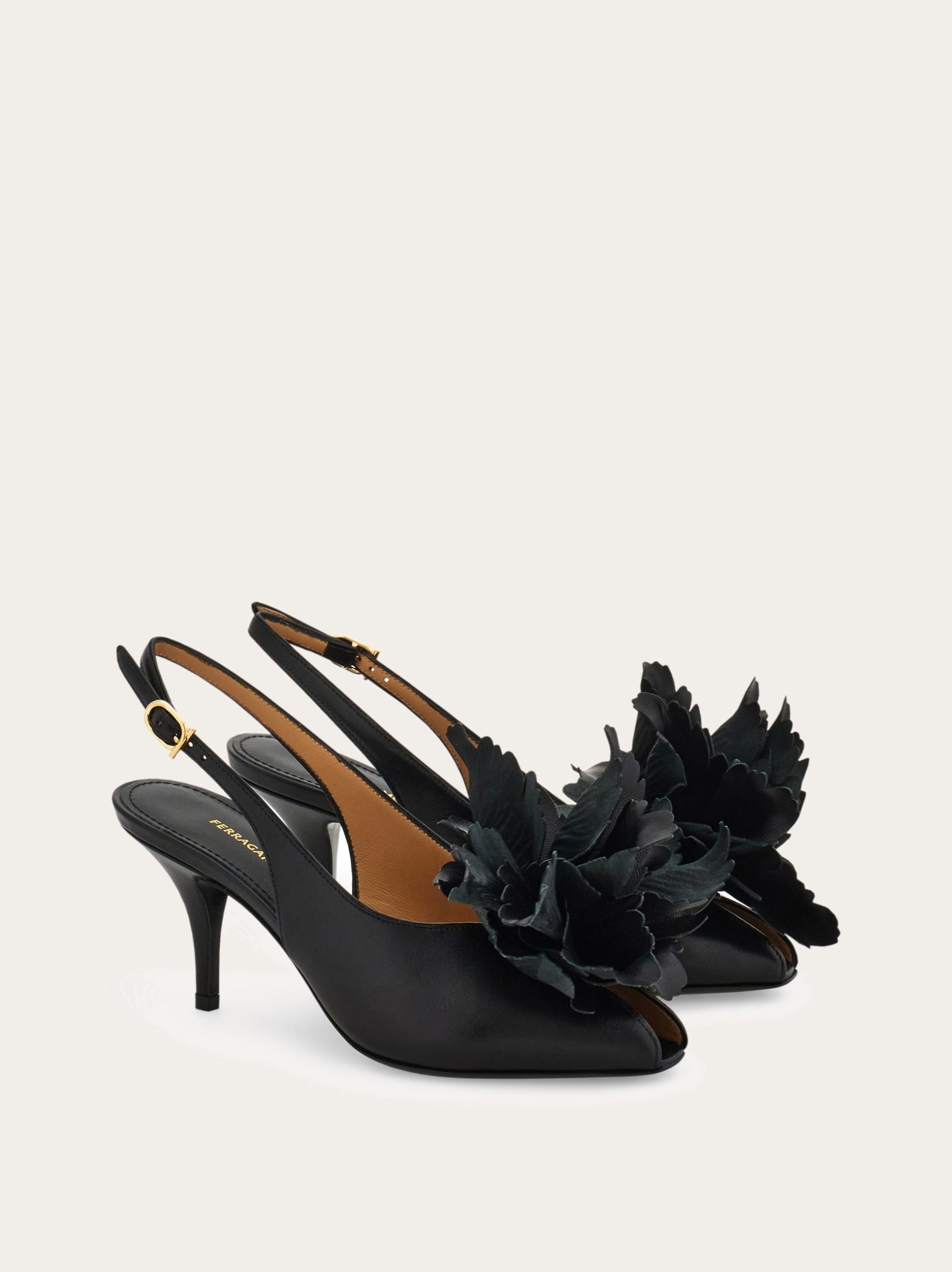 Ferragamo Flower embellished slingback - Image 2